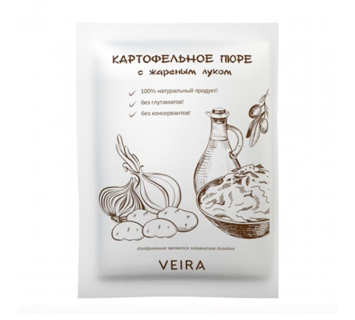 Картофельное пюре с жареным луком 37 г для быстрого и сытного перекуса